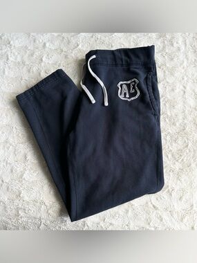American Eagle Sweatpants Mens Medium 36x28 Navy Drawstring Logo AE Y2K Straight